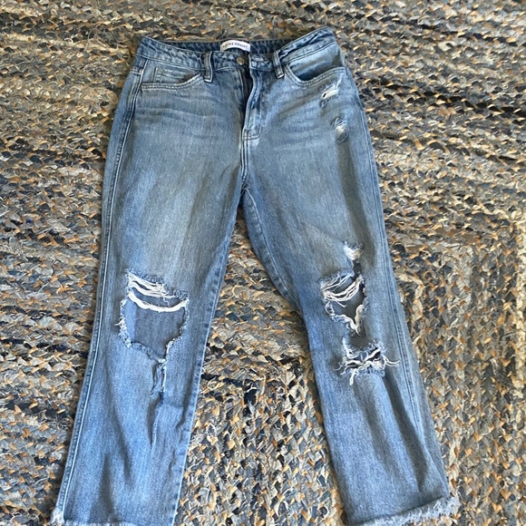 Flying Monkey Light Blue Ripped Boyfriend Jeans - Picture 1 of 9
